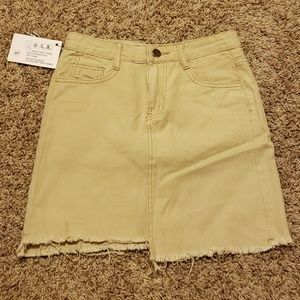 Almond Denim Mini skirt